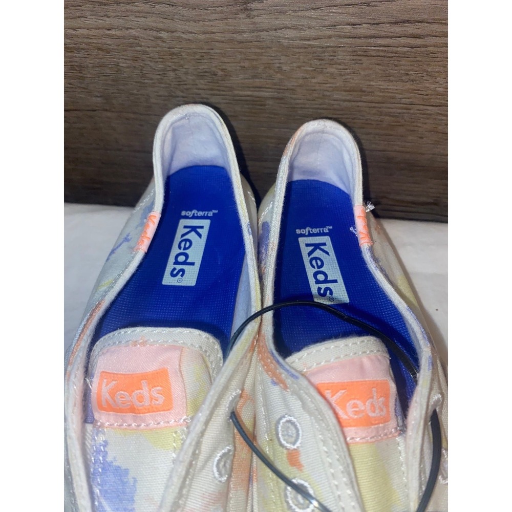 Keds Women's Chillax Twill Slip On‎ Sneaker, White/Peach Splatter, sz 6 - Picture 5 of 9